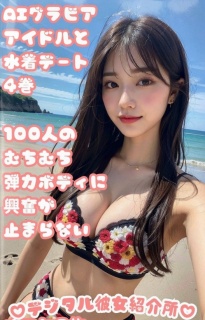 AIグラビアアイドルと水着デート 4巻　100人のむちむち弾力ボディに興奮が止まらない　オマケ8枚